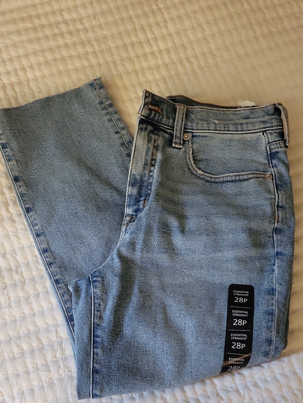 J. Crew Factory Essential Straight Light Wash Jeans - Light Blue - Picture 1 of 4